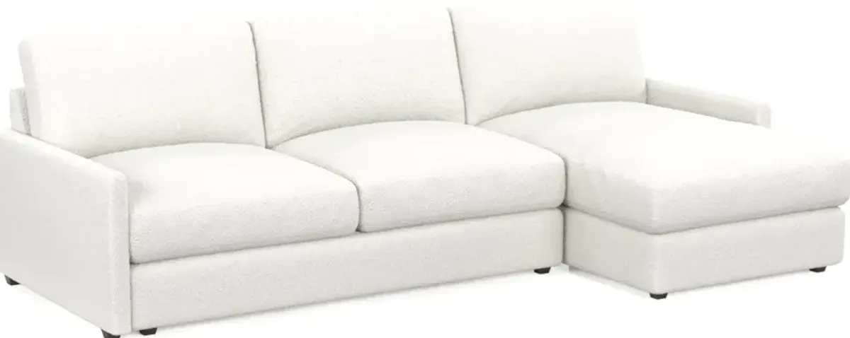 Jasper Foam Comfort 2-Piece Sectional with Right-Facing Chaise - Bloke Snow