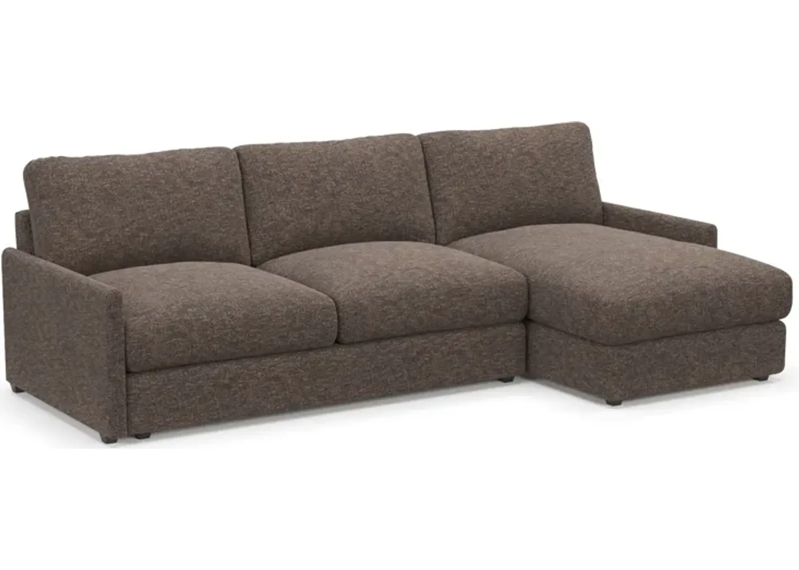 Jasper Foam Comfort 2-Piece Sectional with Right-Facing Chaise - M Walnut