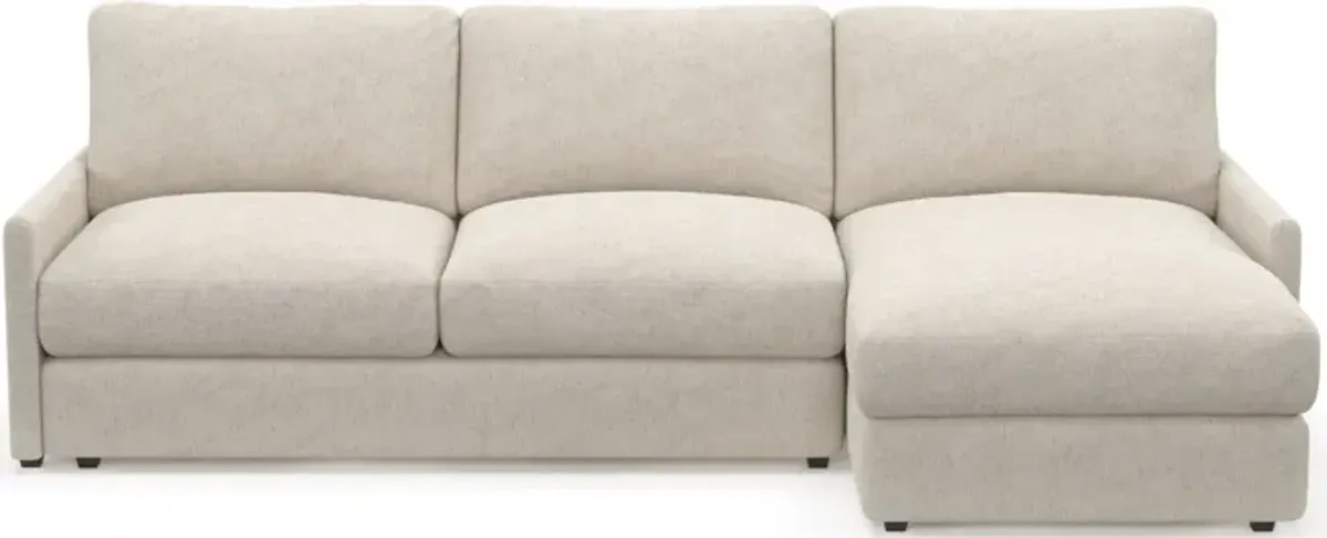 Jasper Foam Comfort 2-Piece Sectional with Right-Facing Chaise - M Ivory