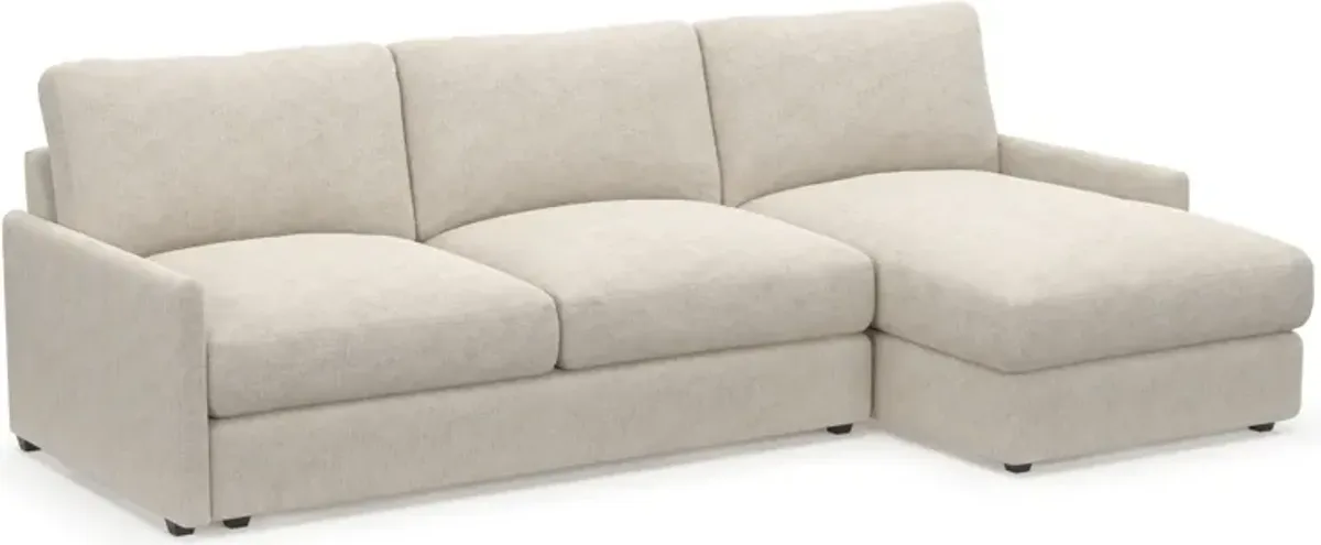 Jasper Foam Comfort 2-Piece Sectional with Right-Facing Chaise - M Ivory