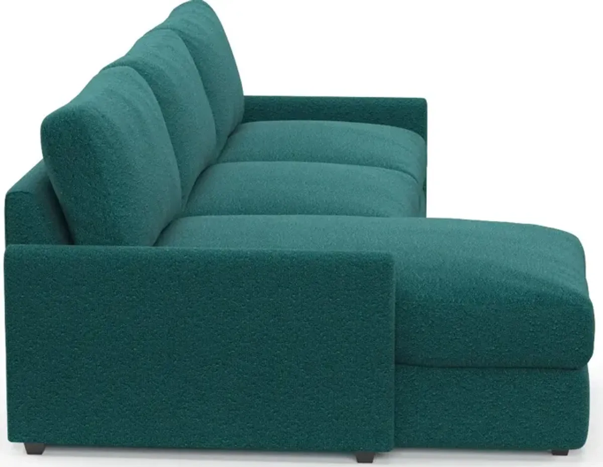 Jasper Foam Comfort 2-Piece Sectional with Left-Facing Chaise - Bloke Peacock