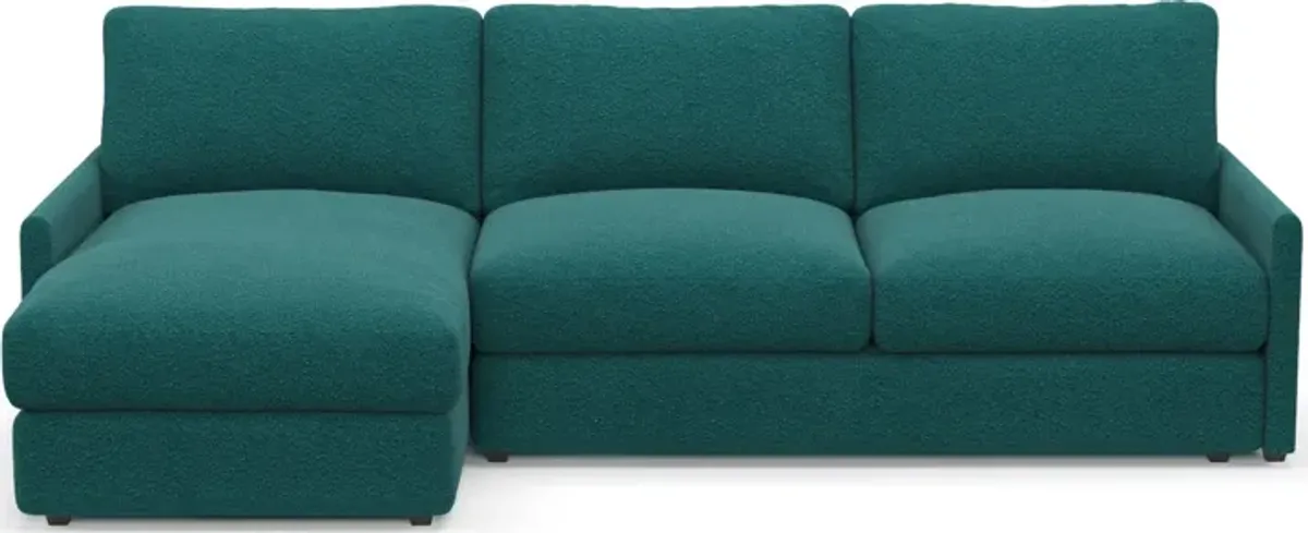 Jasper Foam Comfort 2-Piece Sectional with Left-Facing Chaise - Bloke Peacock