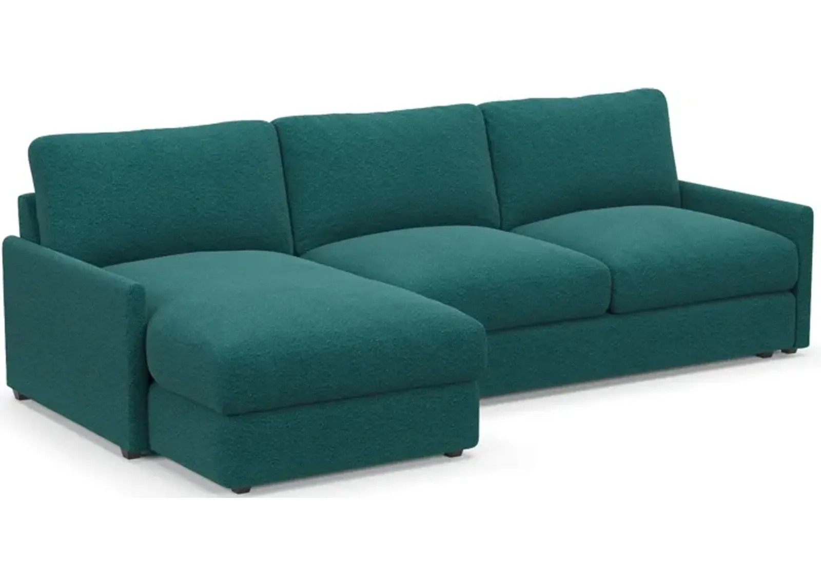 Jasper Foam Comfort 2-Piece Sectional with Left-Facing Chaise - Bloke Peacock