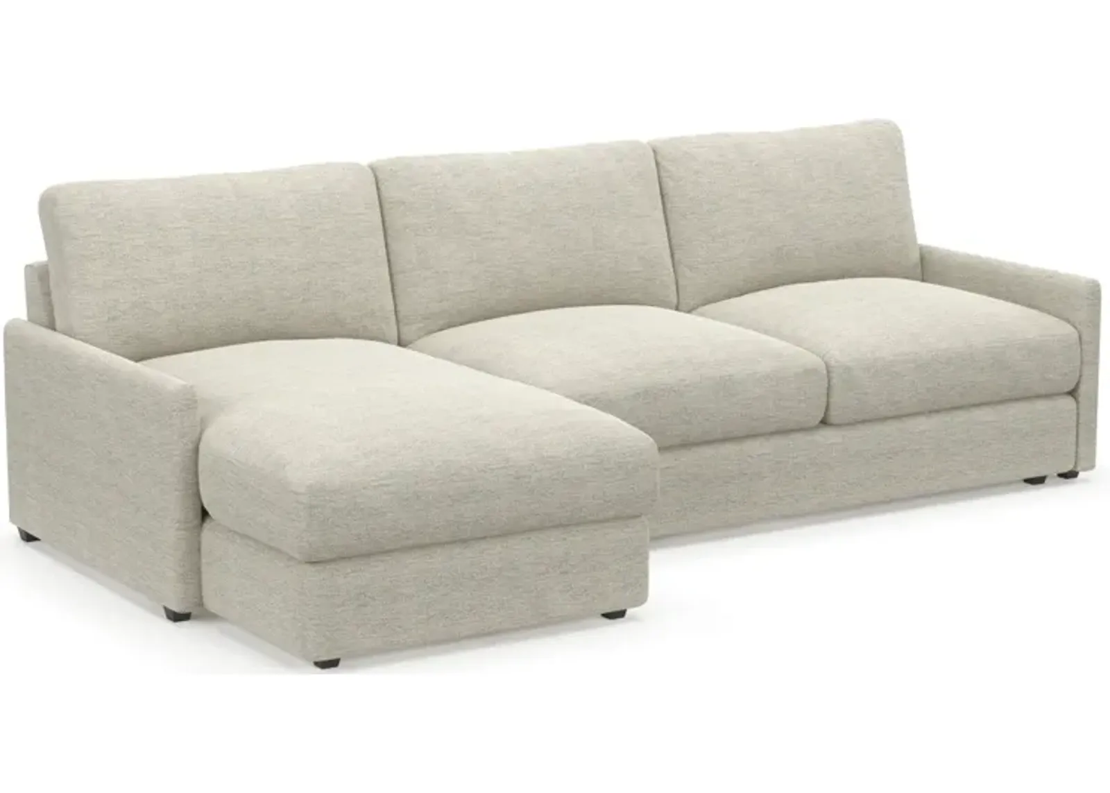 Jasper Foam Comfort 2-Piece Sectional with Left-Facing Chaise - Merino Chalk