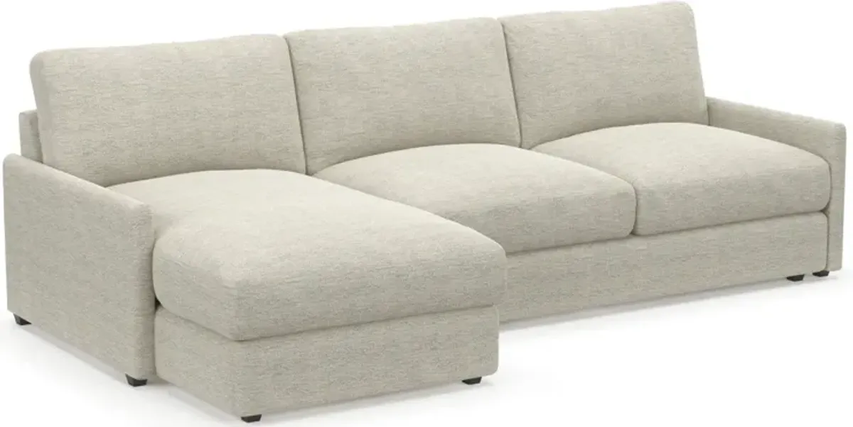 Jasper Foam Comfort 2-Piece Sectional with Left-Facing Chaise - Merino Chalk