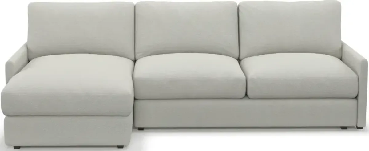 Jasper Foam Comfort 2-Piece Sectional with Left-Facing Chaise - Oslo Gray