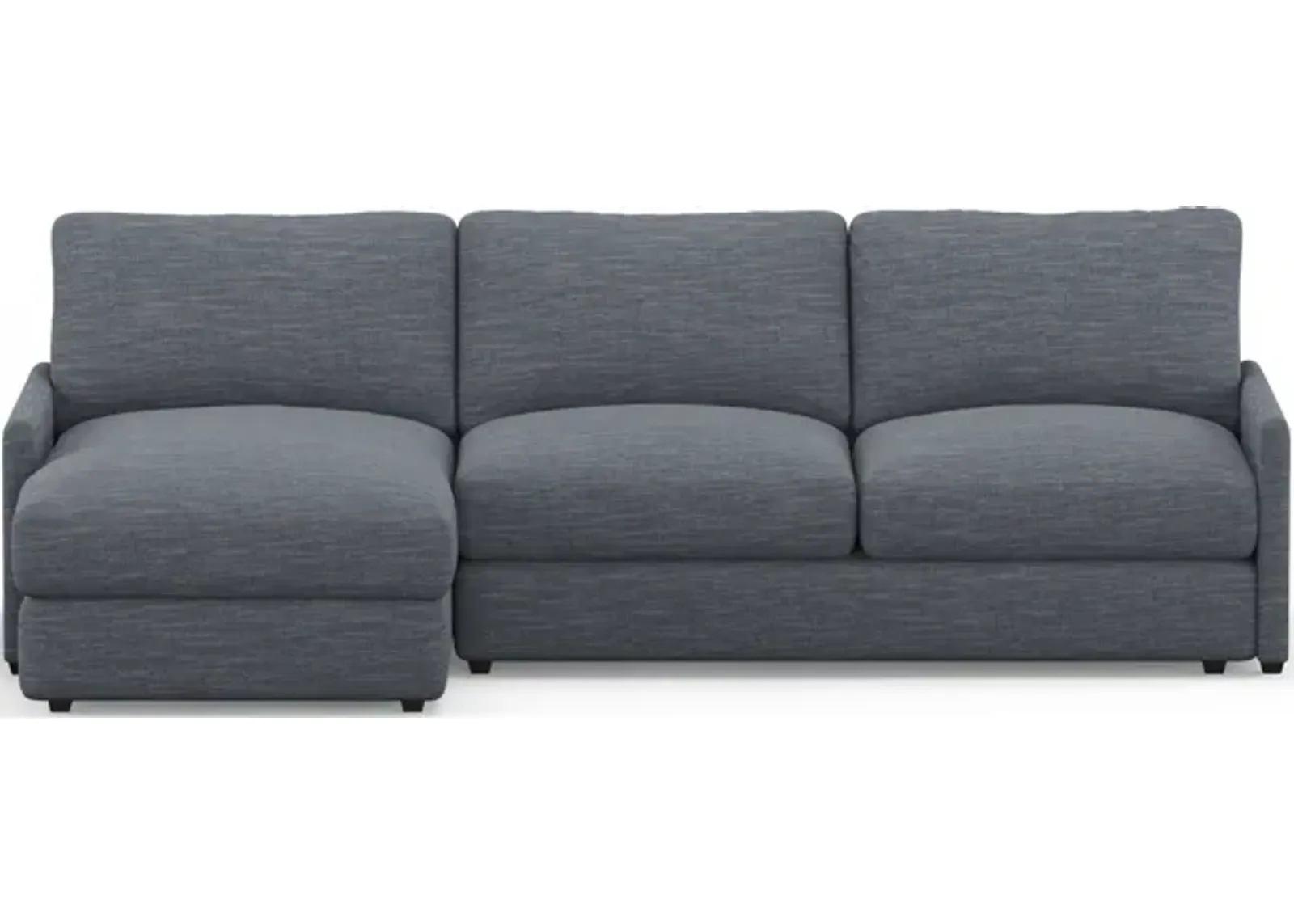 Jasper Foam Comfort 2-Piece Sectional with Left-Facing Chaise - Dudley Indigo