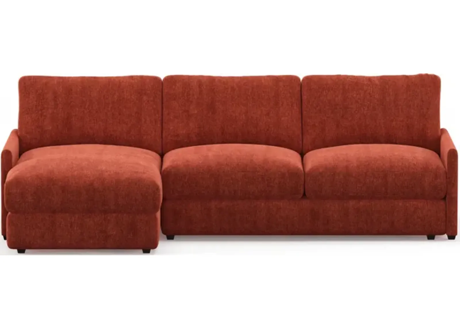 Jasper Foam Comfort 2-Piece Sectional with Left-Facing Chaise - Contessa Paprika