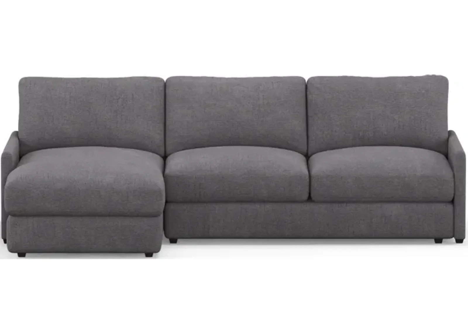 Jasper Foam Comfort 2-Piece Sectional with Left-Facing Chaise - Living Large Charcoal