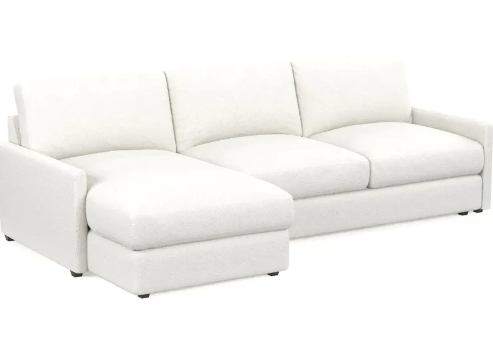 Jasper Foam Comfort 2-Piece Sectional with Left-Facing Chaise - Bloke Snow