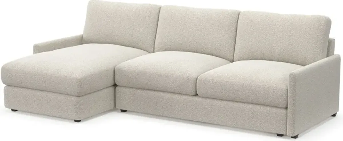 Jasper Foam Comfort 2-Piece Sectional with Left-Facing Chaise - Muse Stone