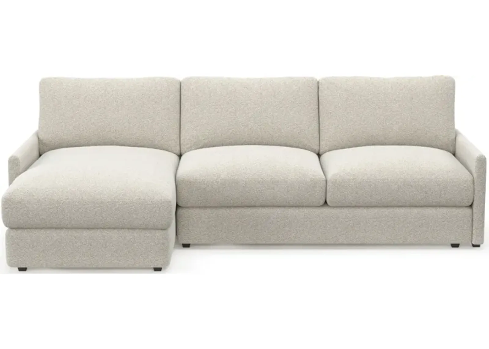 Jasper Foam Comfort 2-Piece Sectional with Left-Facing Chaise - Muse Stone