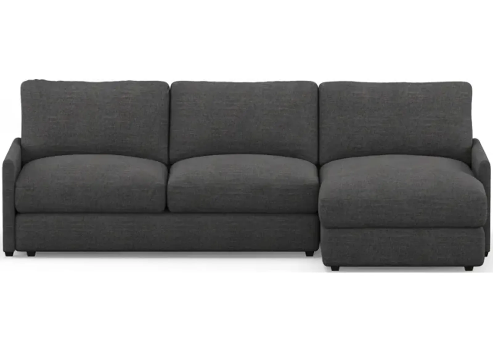 Jasper Hybrid Comfort 2-Piece Sectional with Right-Facing Chaise - Curious Charcoal