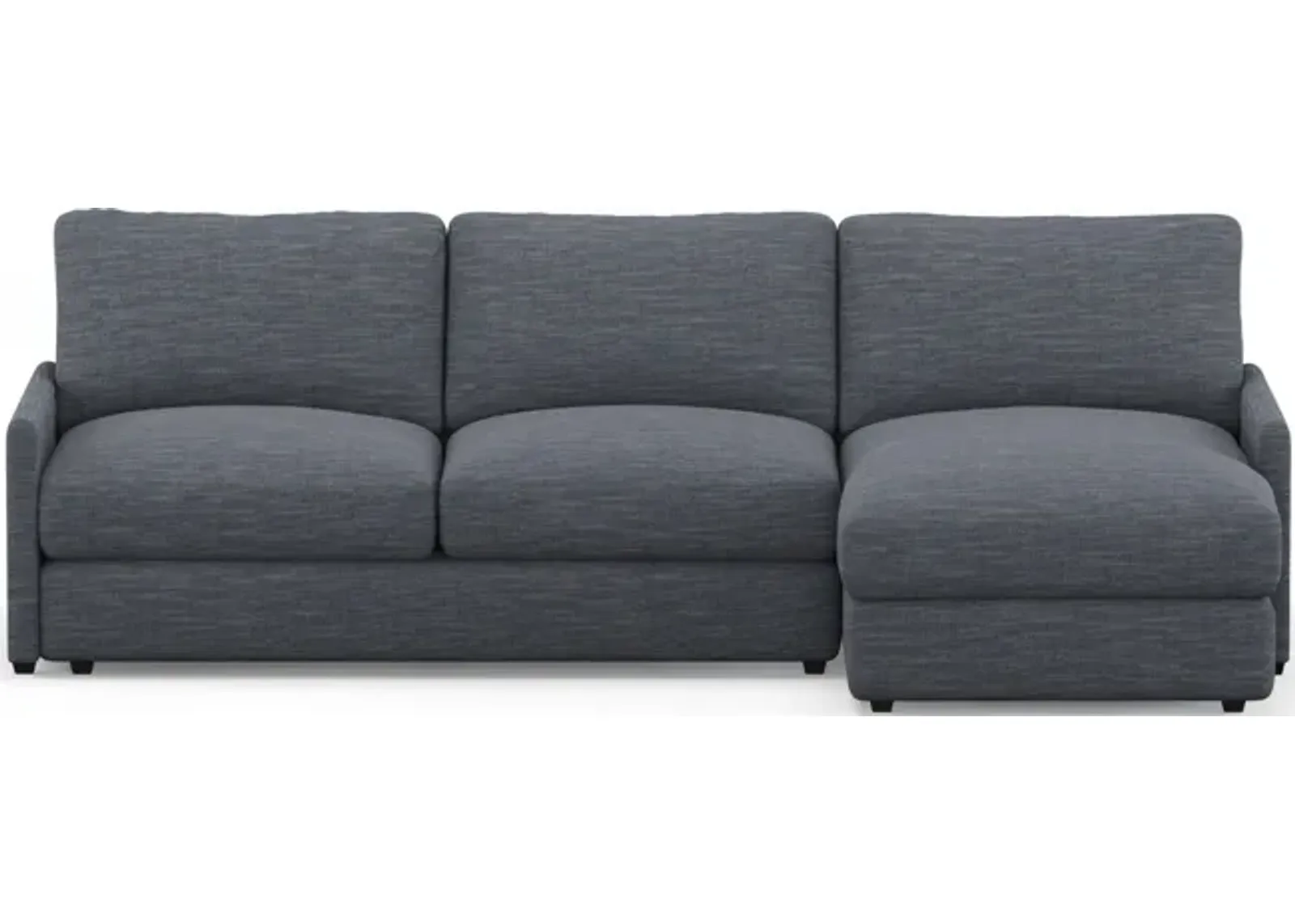 Jasper Hybrid Comfort 2-Piece Sectional with Right-Facing Chaise - Dudley Indigo