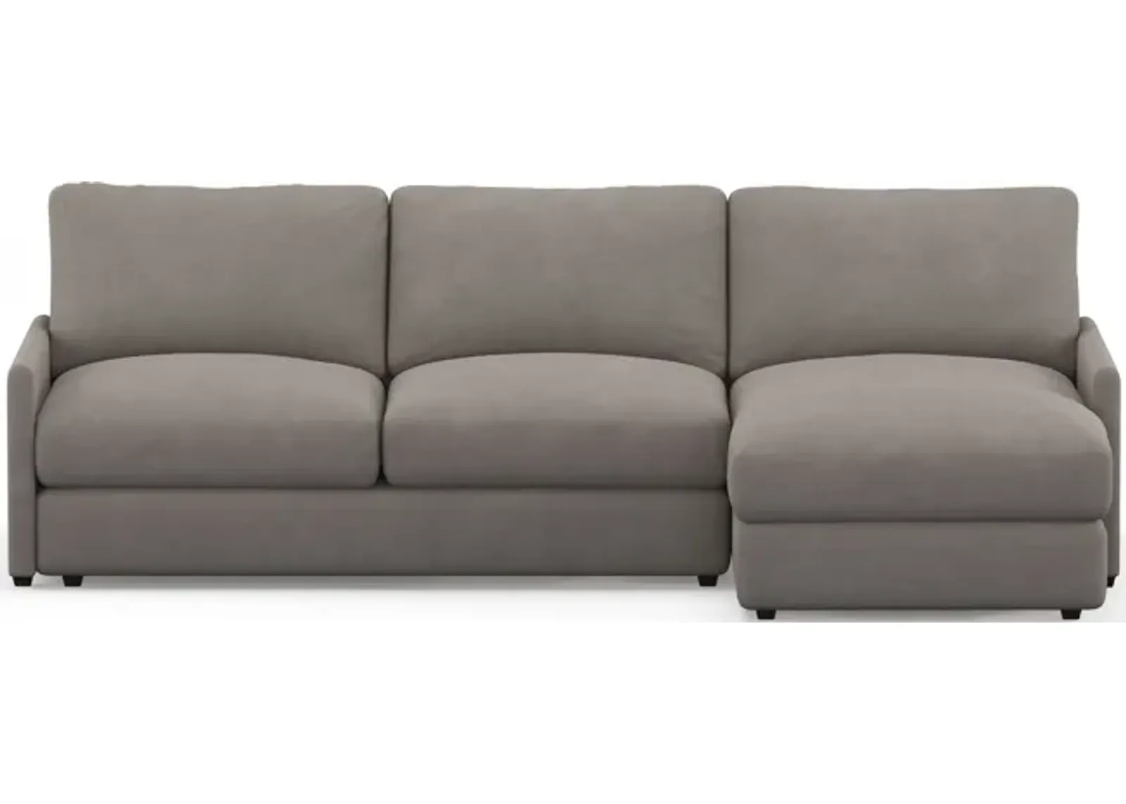 Jasper Hybrid Comfort 2-Piece Sectional with Right-Facing Chaise - Abington Fog