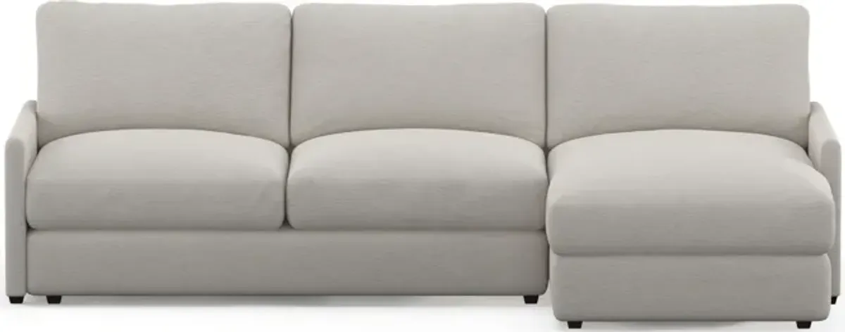 Jasper Hybrid Comfort 2-Piece Sectional with Right-Facing Chaise - Living Large White