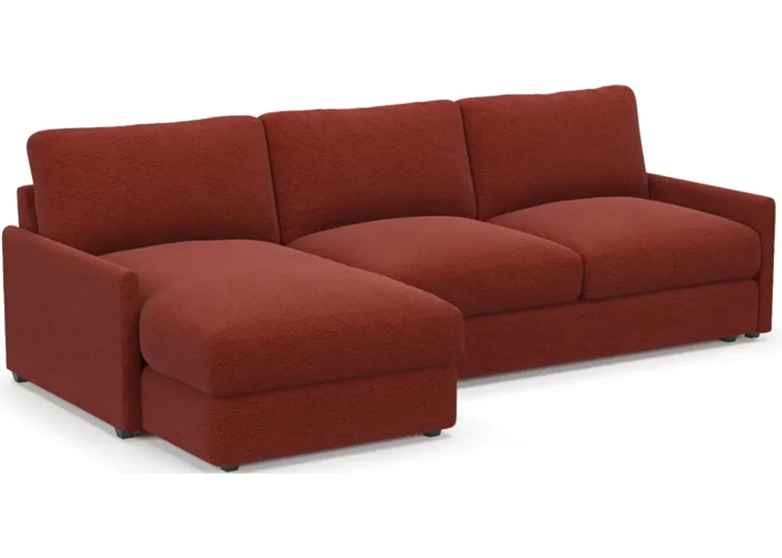 Jasper Hybrid Comfort 2-Piece Sectional with Left-Facing Chaise - Bloke Brick