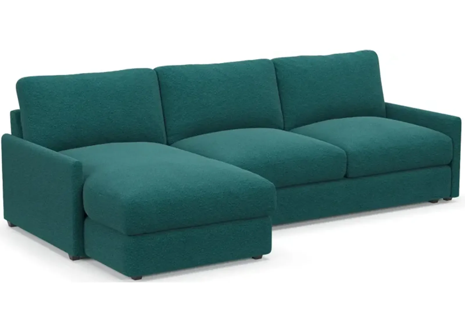 Jasper Hybrid Comfort 2-Piece Sectional with Left-Facing Chaise - Bloke Peacock