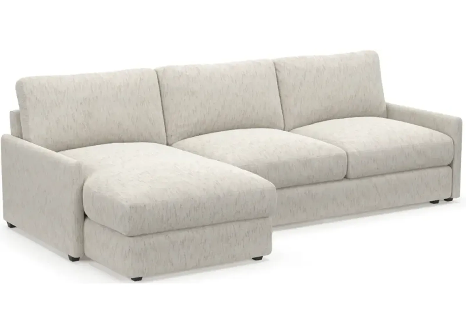 Jasper Hybrid Comfort 2-Piece Sectional with Left-Facing Chaise - P.T. Cream