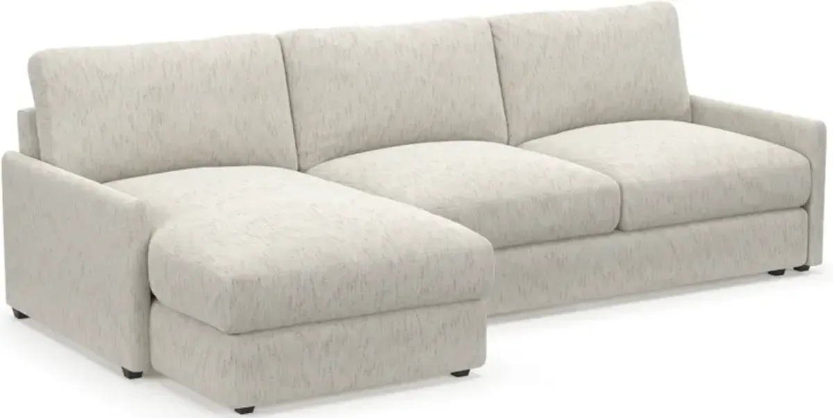 Jasper Hybrid Comfort 2-Piece Sectional with Left-Facing Chaise - P.T. Cream