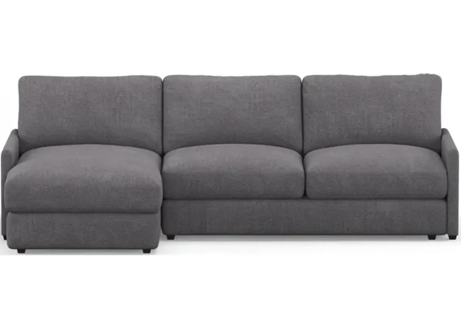 Jasper Hybrid Comfort 2-Piece Sectional with Left-Facing Chaise - Living Large Charcoal