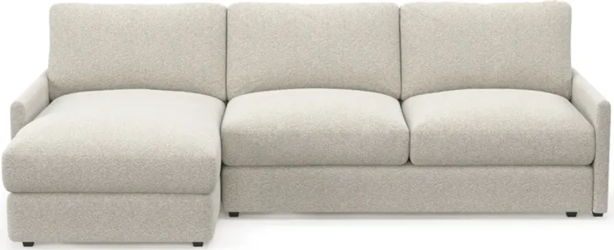 Jasper Hybrid Comfort 2-Piece Sectional with Left-Facing Chaise - Muse Stone