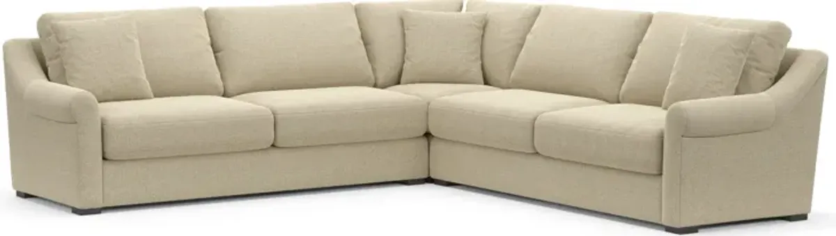 Bowery Foam Comfort Eco Performance 3-Piece Sectional - Broderick Sand