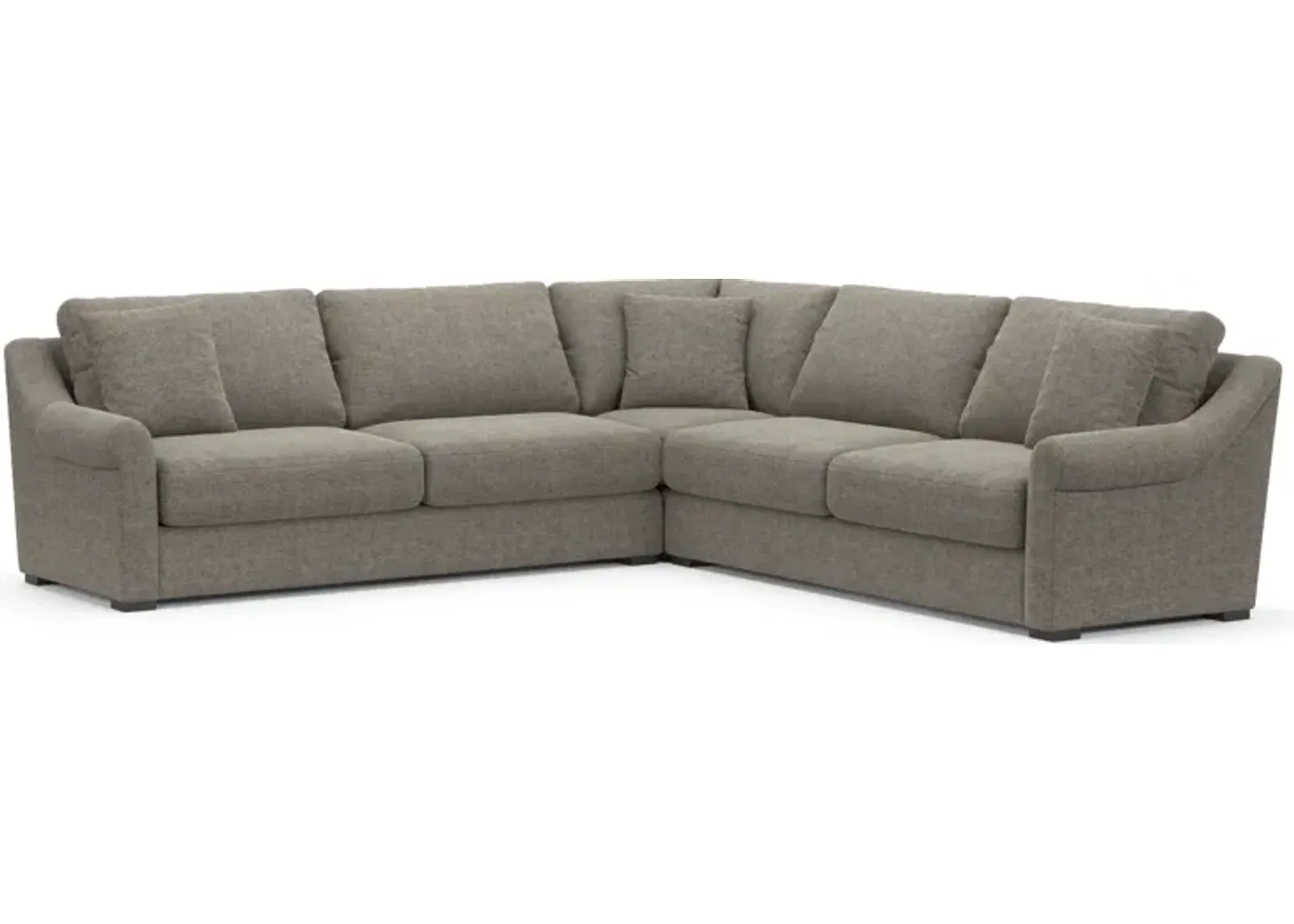 Bowery Foam Comfort Eco Performance 3-Piece Sectional - Bridger Metal