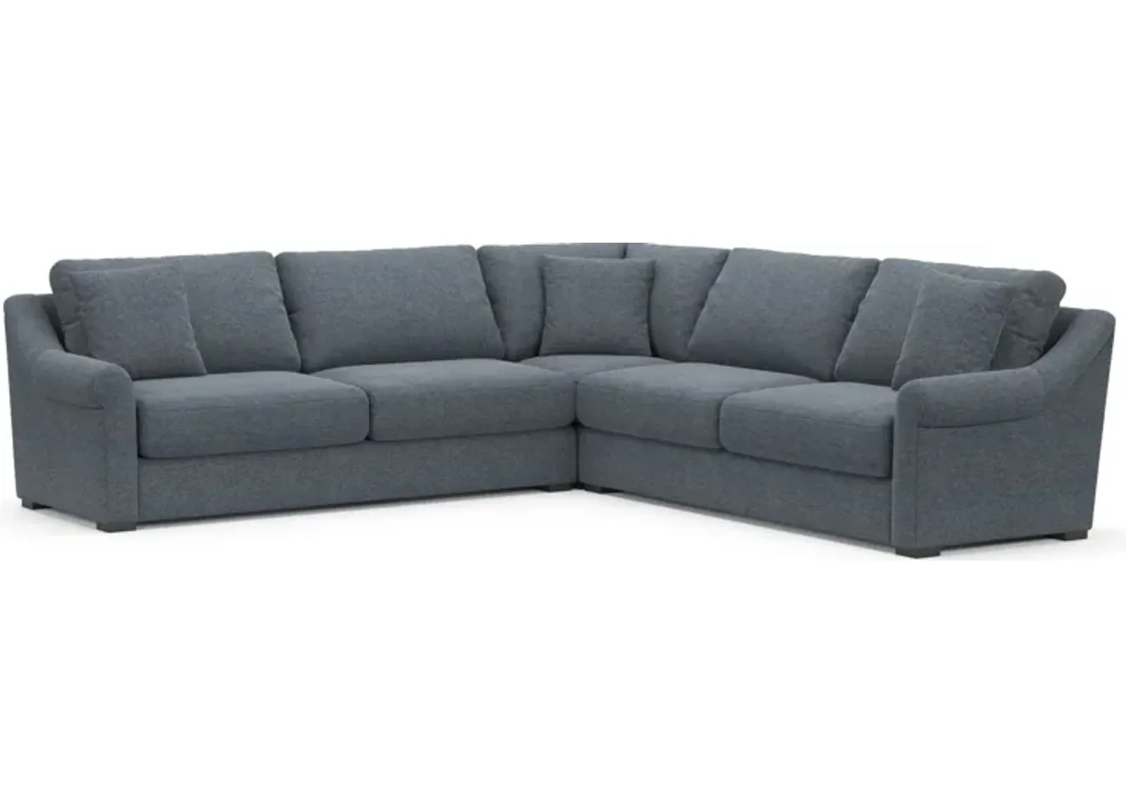 Bowery Foam Comfort Eco Performance 3-Piece Sectional - Bridger Navy