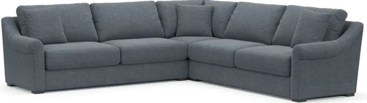 Bowery Foam Comfort Eco Performance 3-Piece Sectional - Bridger Navy