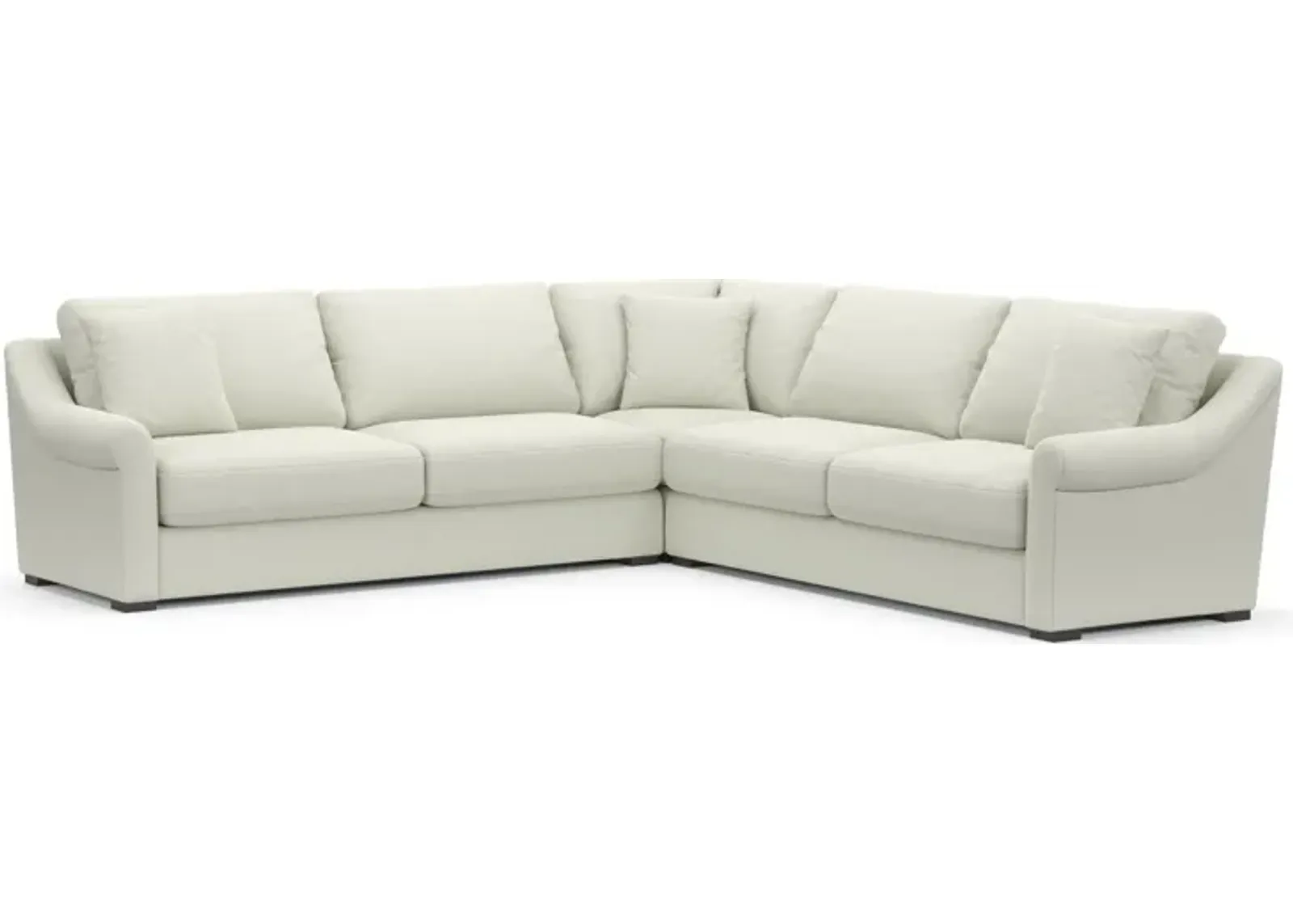 Bowery Foam Comfort Eco Performance 3-Piece Sectional - Liv Arctic