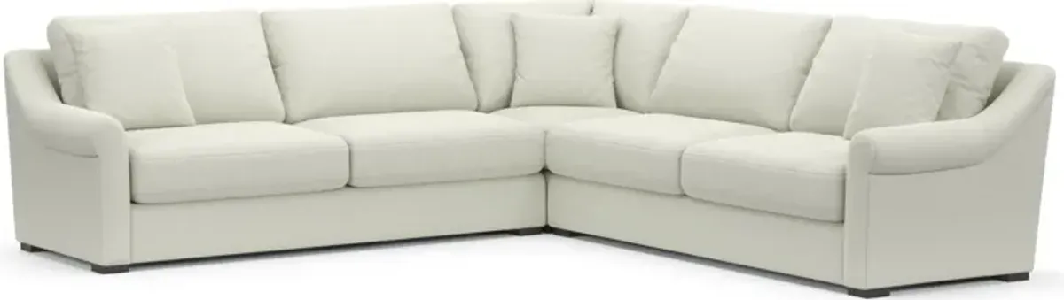 Bowery Foam Comfort Eco Performance 3-Piece Sectional - Liv Arctic