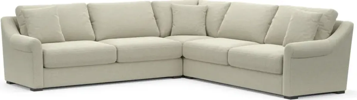 Bowery Foam Comfort Eco Performance 3-Piece Sectional - Liv Dove