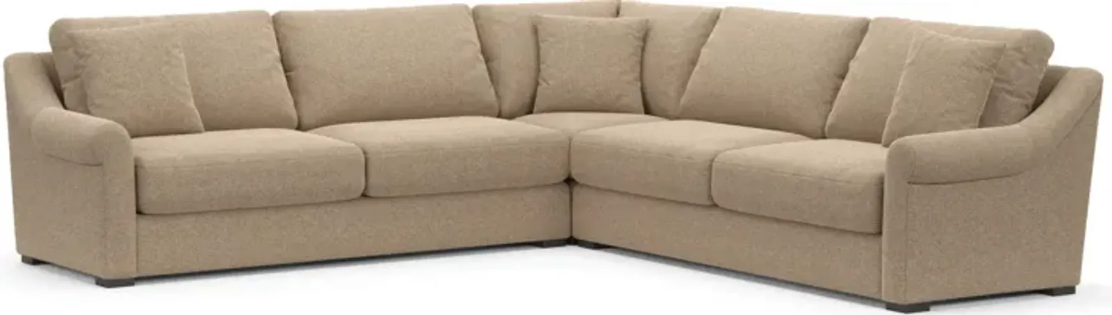 Bowery Foam Comfort Eco Performance 3-Piece Sectional - Liv Wicker