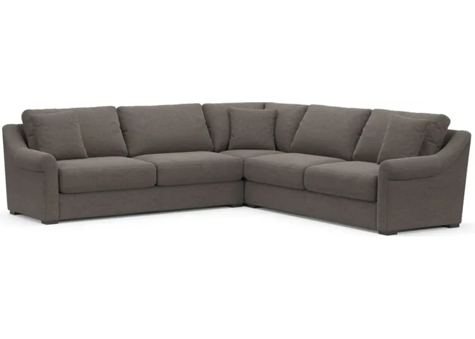 Bowery Foam Comfort Eco Performance 3-Piece Sectional - Presidio Steel