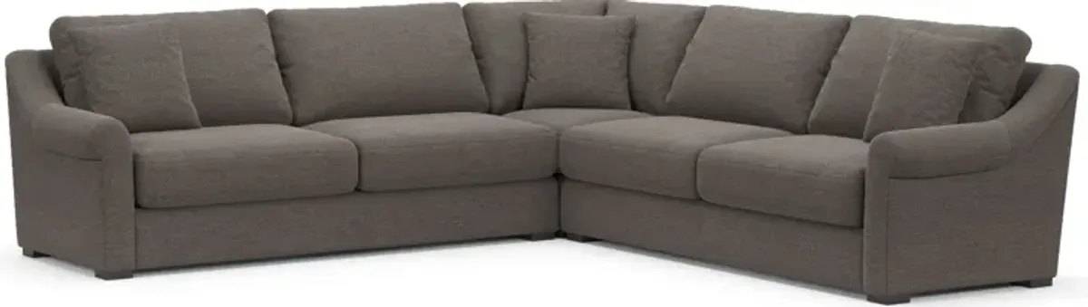 Bowery Foam Comfort Eco Performance 3-Piece Sectional - Presidio Steel