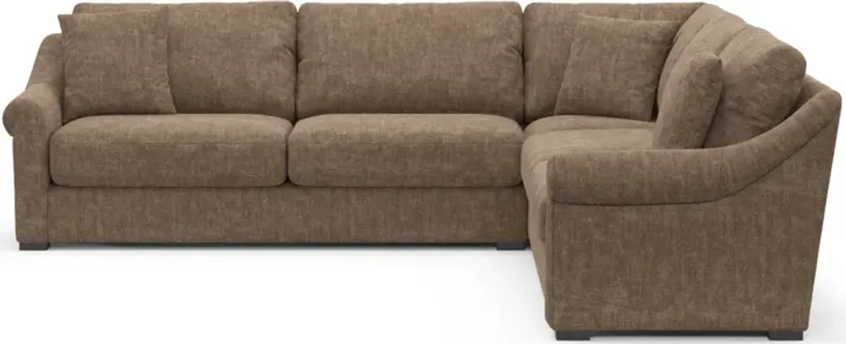 Bowery Foam Comfort Eco Performance 3-Piece Sectional - Argo Java