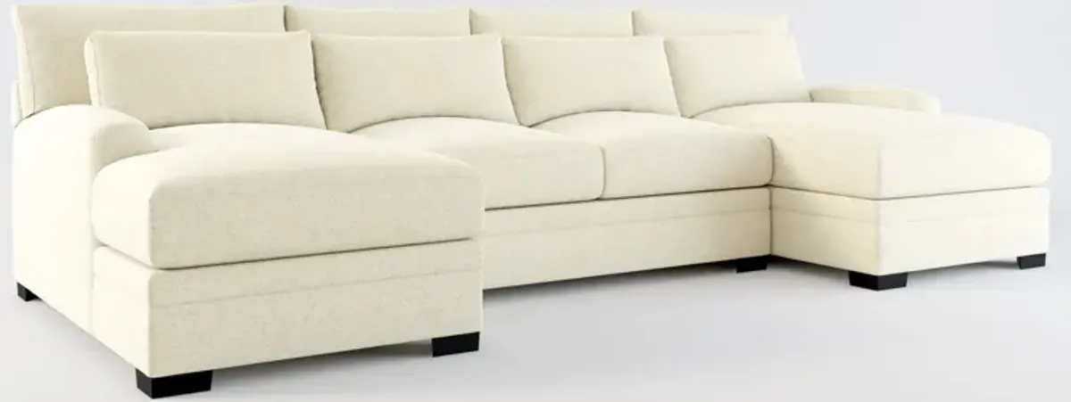 Winston Foam Comfort Eco Performance Fabric 3-Piece Sectional w/ Dual Chaise - Bridger Shell