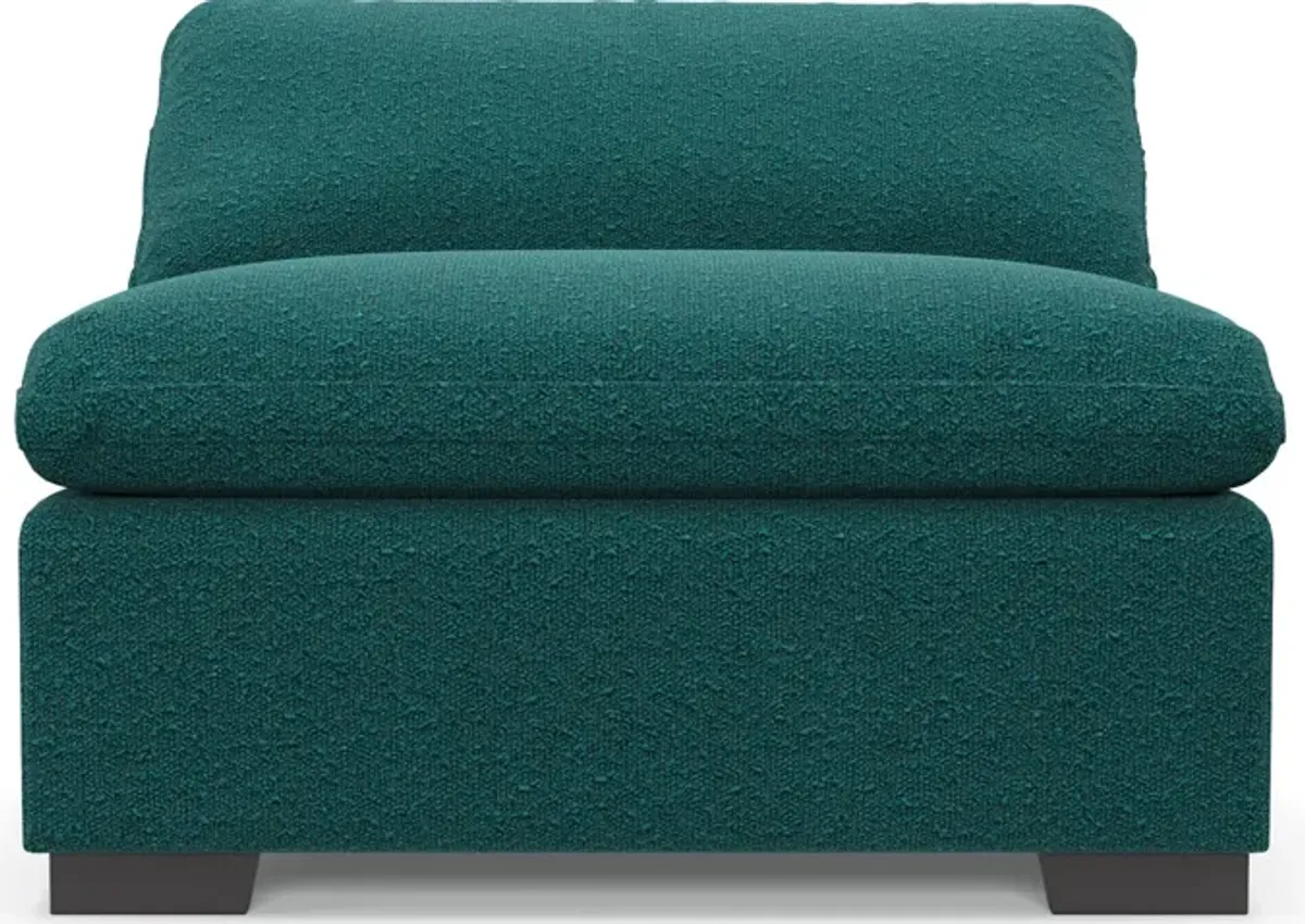 Plush Core Comfort Armless Chair - Bloke Peacock