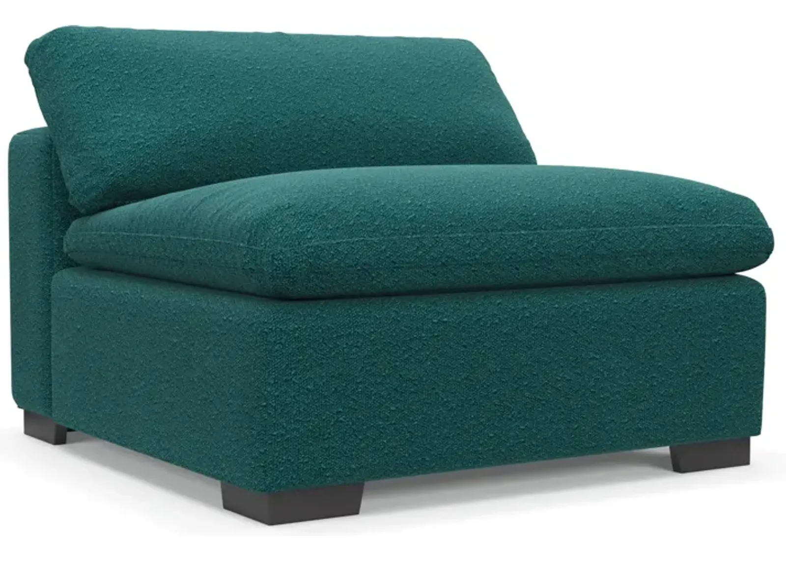 Plush Core Comfort Armless Chair - Bloke Peacock