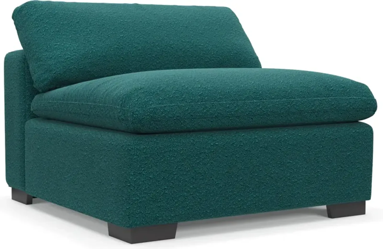 Plush Core Comfort Armless Chair - Bloke Peacock