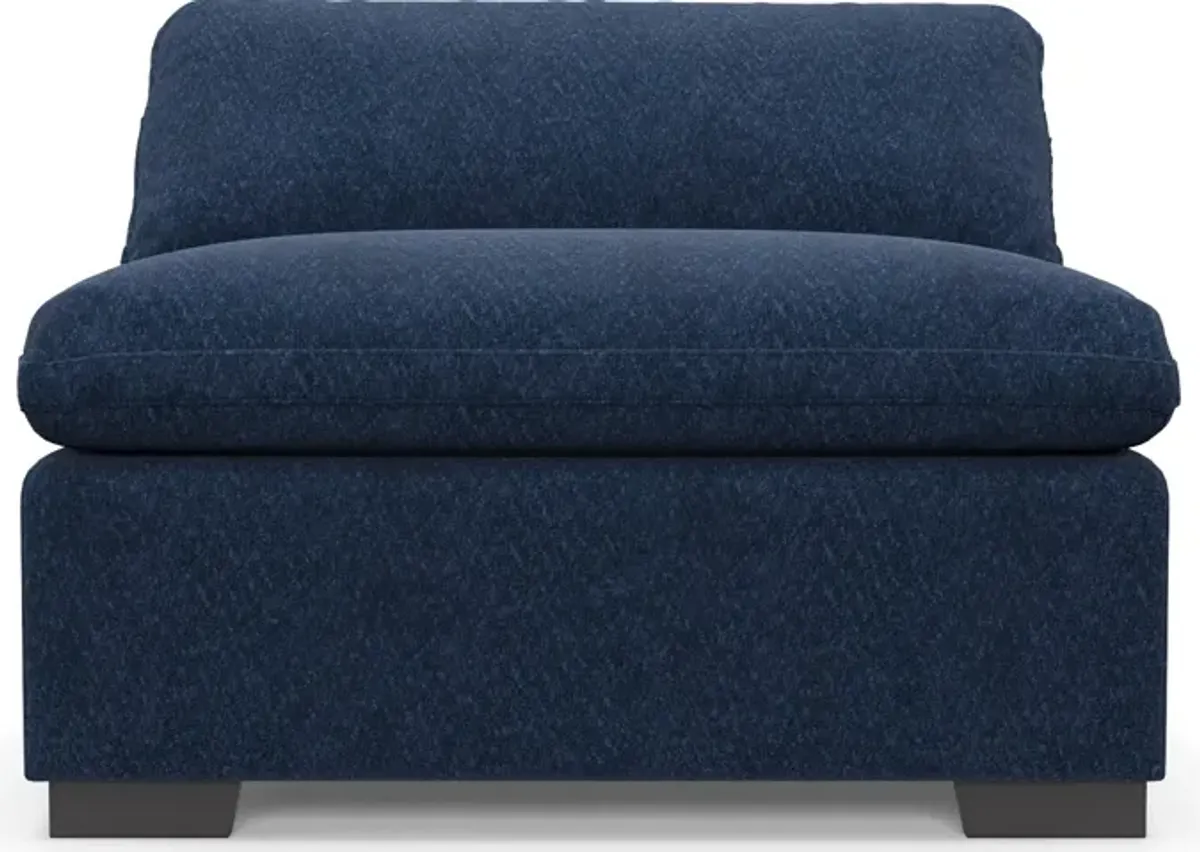 Plush Core Comfort Armless Chair - Oslo Navy