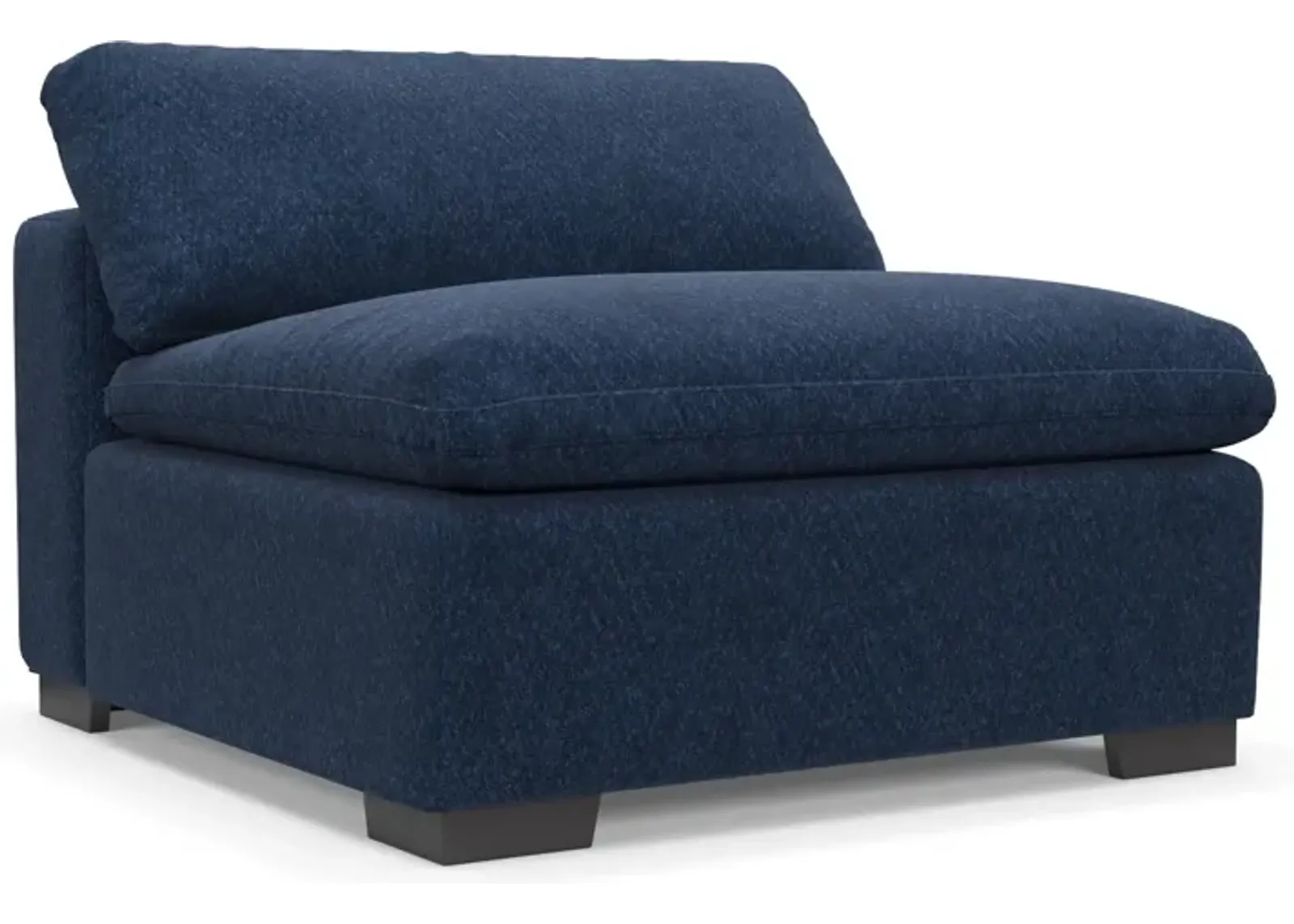 Plush Core Comfort Armless Chair - Oslo Navy