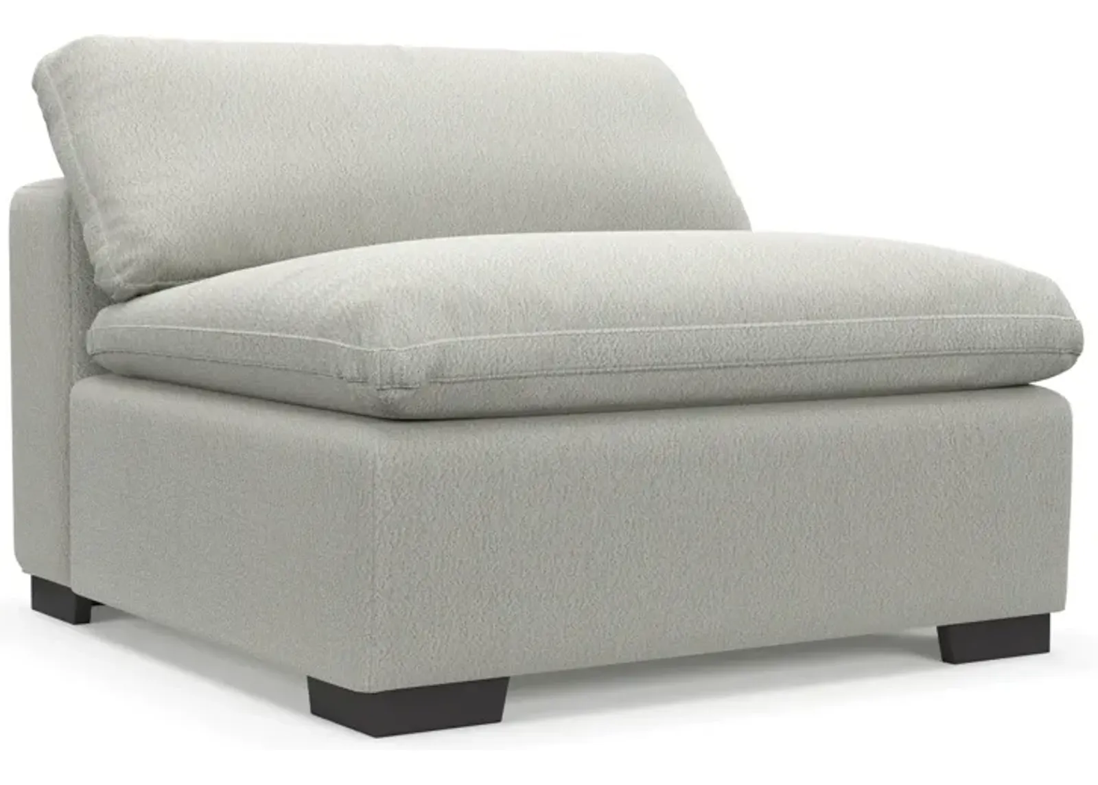 Plush Core Comfort Armless Chair - Oslo Snow