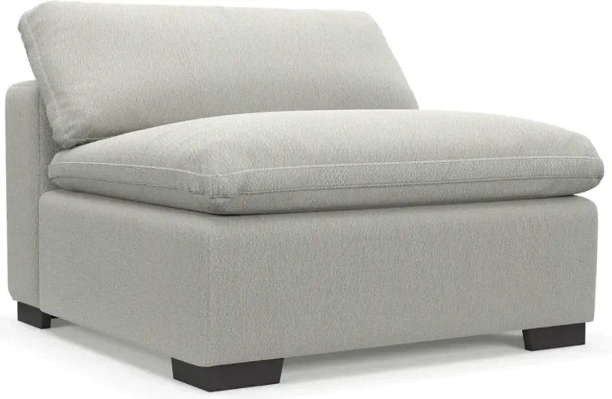 Plush Core Comfort Armless Chair - Oslo Snow