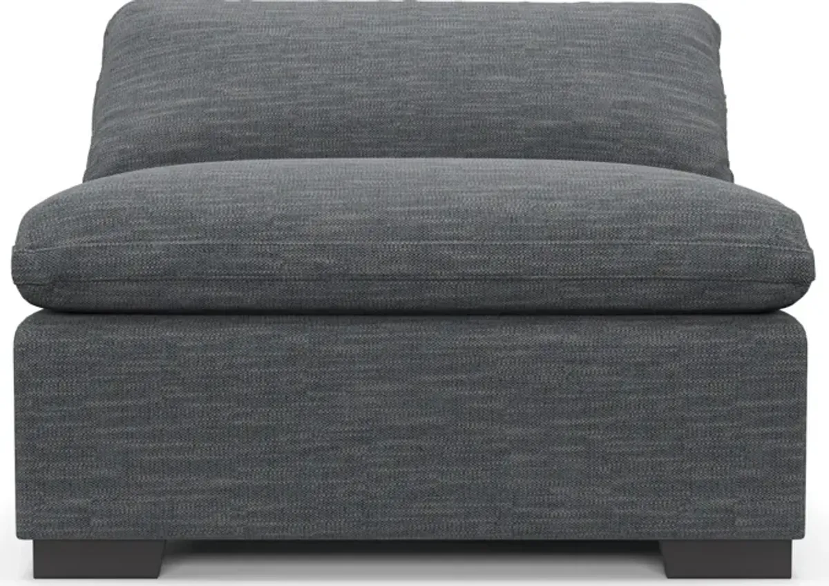 Plush Core Comfort Armless Chair - Dudley Indigo