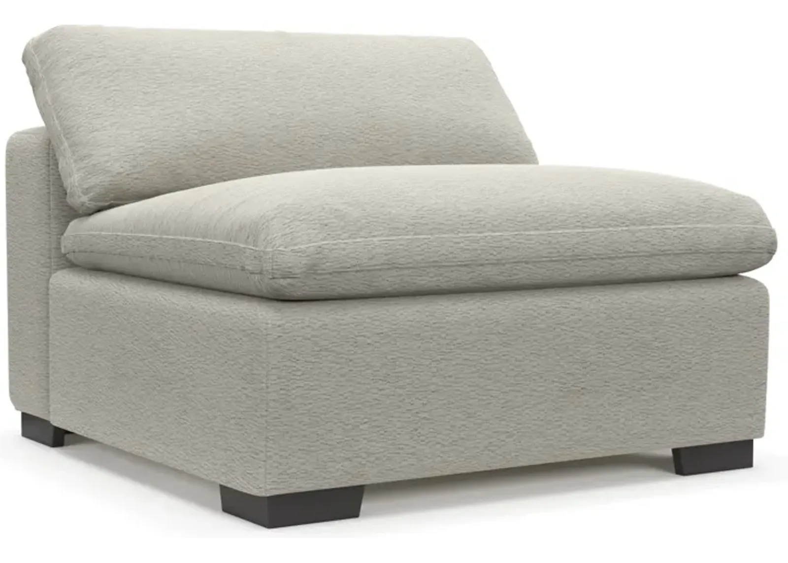 Plush Core Comfort Armless Chair - Everton Grey