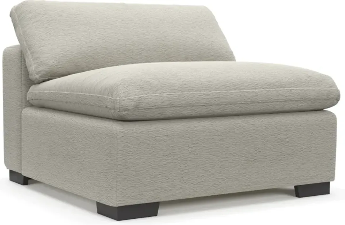 Plush Core Comfort Armless Chair - Everton Grey