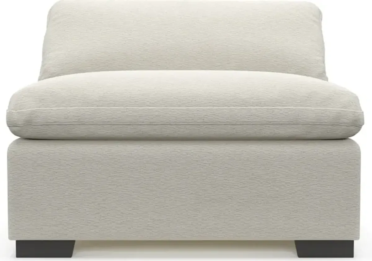 Plush Core Comfort Armless Chair - Living Large White