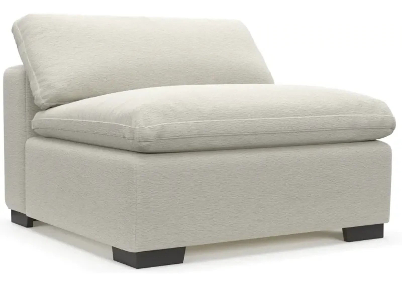 Plush Core Comfort Armless Chair - Living Large White